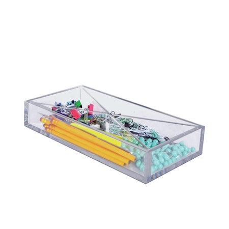 Azar Displays Large Tray Four Compartment Desk Organizer 556353-GS-1PK